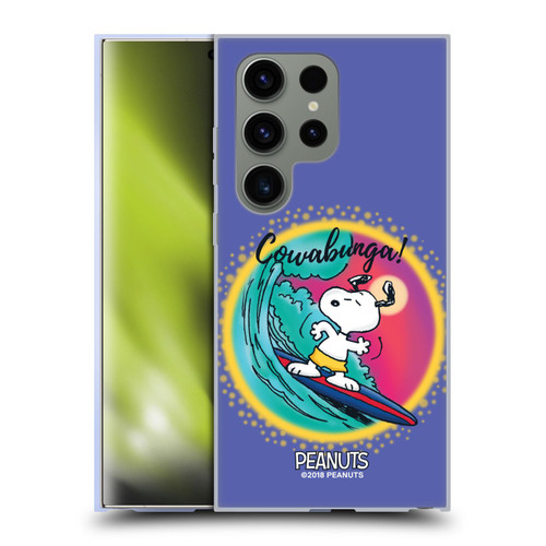 Peanuts Snoopy Boardwalk Airbrush Cowabunga Surf Soft Gel Case for Samsung Galaxy S24 Ultra 5G & MagSafe