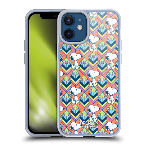 Peanuts Snoopy Deco Dreams Orange Pattern Soft Gel Case for Apple iPhone 12 Mini & MagSafe