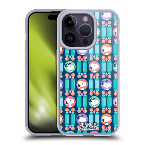 Peanuts Snoopy Deco Dreams Blue Pattern Soft Gel Case for Apple iPhone 14 Pro & MagSafe
