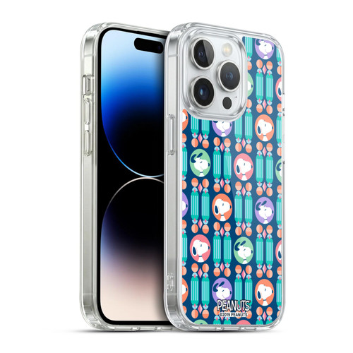 Peanuts Snoopy Deco Dreams Blue Pattern Soft Gel Case for Apple iPhone 14 Pro & MagSafe