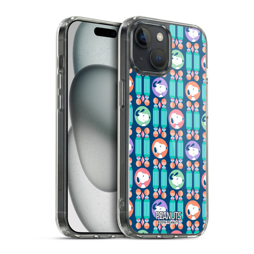 Peanuts Snoopy Deco Dreams Blue Pattern Soft Gel Case for Apple iPhone 15 & MagSafe