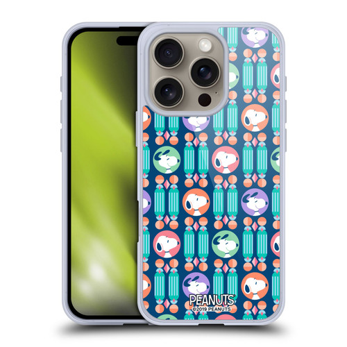 Peanuts Snoopy Deco Dreams Blue Pattern Soft Gel Case for Apple iPhone 16 Pro & MagSafe