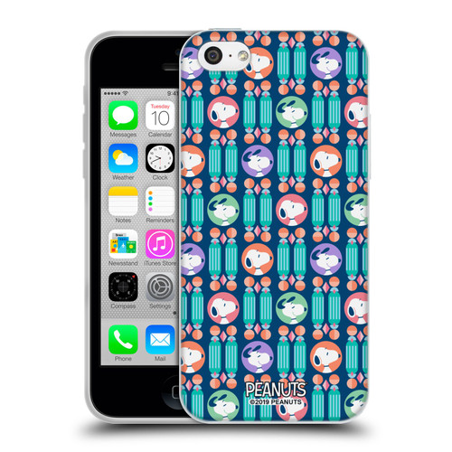 Peanuts Snoopy Deco Dreams Blue Pattern Soft Gel Case for Apple iPhone 5c