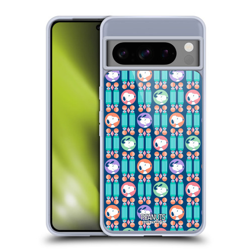 Peanuts Snoopy Deco Dreams Blue Pattern Soft Gel Case for Google Pixel 8 Pro
