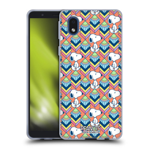 Peanuts Snoopy Deco Dreams Orange Pattern Soft Gel Case for Samsung Galaxy A01 Core (2020)