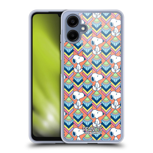 Peanuts Snoopy Deco Dreams Orange Pattern Soft Gel Case for Samsung Galaxy A06 4G