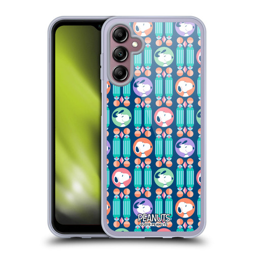 Peanuts Snoopy Deco Dreams Blue Pattern Soft Gel Case for Samsung Galaxy A14 5G