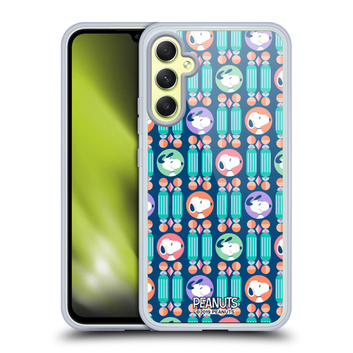 Peanuts Snoopy Deco Dreams Blue Pattern Soft Gel Case for Samsung Galaxy A34 5G