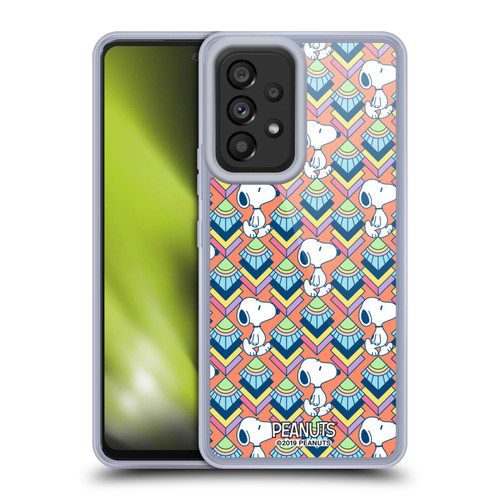 Peanuts Snoopy Deco Dreams Orange Pattern Soft Gel Case for Samsung Galaxy A53 5G (2022)