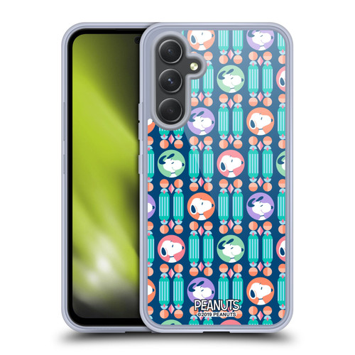 Peanuts Snoopy Deco Dreams Blue Pattern Soft Gel Case for Samsung Galaxy A54 5G