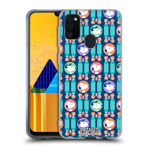 Peanuts Snoopy Deco Dreams Blue Pattern Soft Gel Case for Samsung Galaxy M30s (2019)/M21 (2020)