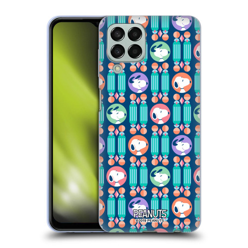 Peanuts Snoopy Deco Dreams Blue Pattern Soft Gel Case for Samsung Galaxy M33 (2022)