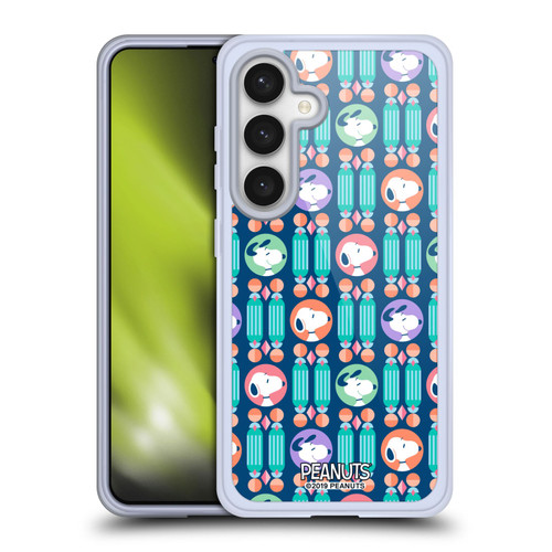 Peanuts Snoopy Deco Dreams Blue Pattern Soft Gel Case for Samsung Galaxy S24 5G & MagSafe