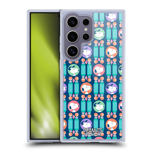 Peanuts Snoopy Deco Dreams Blue Pattern Soft Gel Case for Samsung Galaxy S25 Ultra & MagSafe