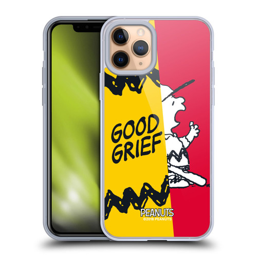 Peanuts Halfs And Laughs Charlie Good Grief Soft Gel Case for Apple iPhone 11 Pro & MagSafe