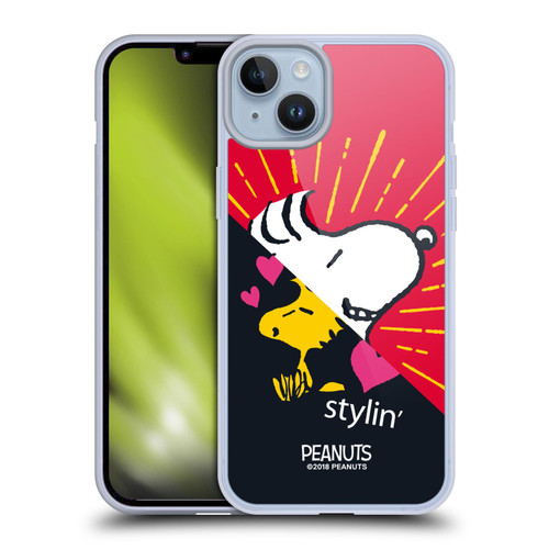 Peanuts Halfs And Laughs Snoopy & Woodstock 2 Soft Gel Case for Apple iPhone 14 Plus & MagSafe