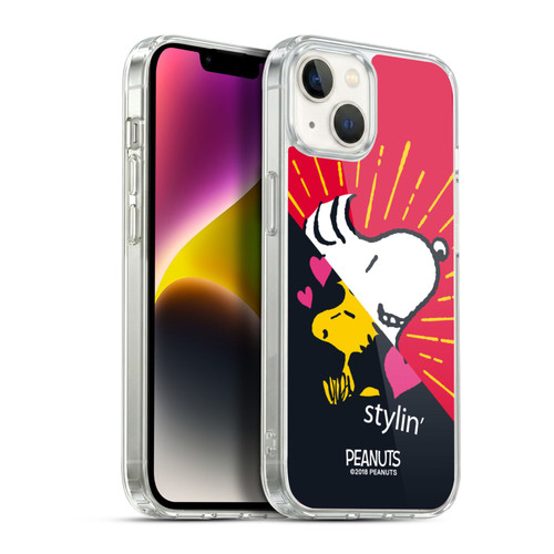 Peanuts Halfs And Laughs Snoopy & Woodstock 2 Soft Gel Case for Apple iPhone 14 Plus & MagSafe
