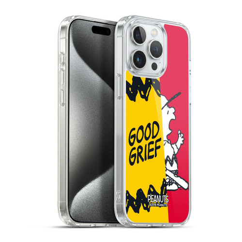 Peanuts Halfs And Laughs Charlie Good Grief Soft Gel Case for Apple iPhone 15 Pro Max & MagSafe