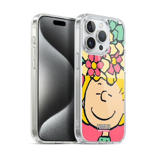 Peanuts Halfs And Laughs Sally Flowers Soft Gel Case for Apple iPhone 15 Pro & MagSafe