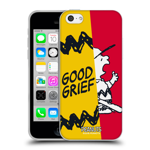 Peanuts Halfs And Laughs Charlie Good Grief Soft Gel Case for Apple iPhone 5c