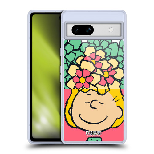 Peanuts Halfs And Laughs Sally Flowers Soft Gel Case for Google Pixel 7a