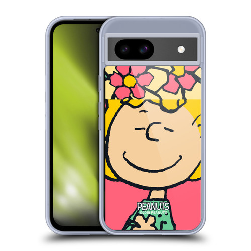 Peanuts Halfs And Laughs Sally Flowers Soft Gel Case for Google Pixel 8a