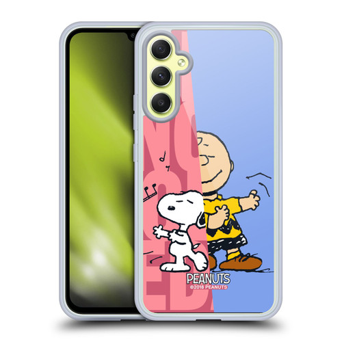 Peanuts Halfs And Laughs Snoopy & Charlie Soft Gel Case for Samsung Galaxy A34 5G