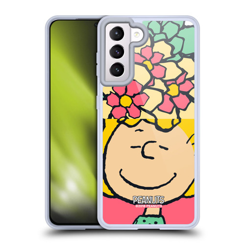 Peanuts Halfs And Laughs Sally Flowers Soft Gel Case for Samsung Galaxy S21 5G & MagSafe