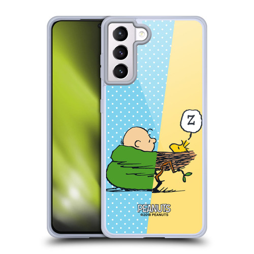 Peanuts Halfs And Laughs Charlie & Woodstock Nap Soft Gel Case for Samsung Galaxy S21+ 5G & MagSafe