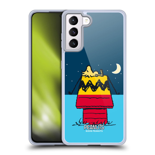 Peanuts Halfs And Laughs Woodstock House Soft Gel Case for Samsung Galaxy S21+ 5G & MagSafe