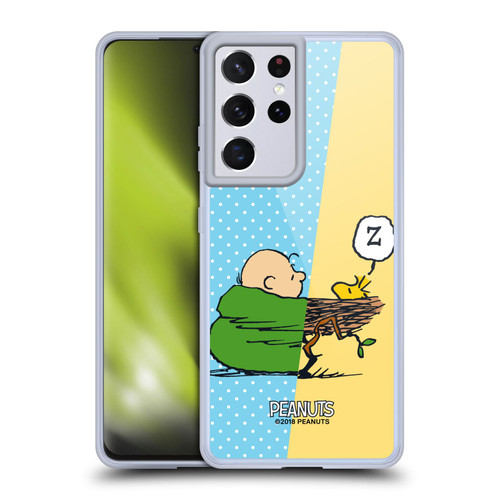 Peanuts Halfs And Laughs Charlie & Woodstock Nap Soft Gel Case for Samsung Galaxy S21 Ultra 5G & MagSafe
