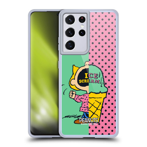Peanuts Halfs And Laughs Sally Ice Cream Soft Gel Case for Samsung Galaxy S21 Ultra 5G & MagSafe