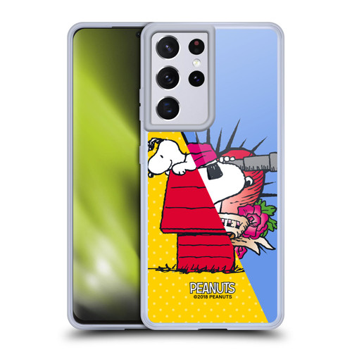 Peanuts Halfs And Laughs Snoopy Pirate Soft Gel Case for Samsung Galaxy S21 Ultra 5G & MagSafe