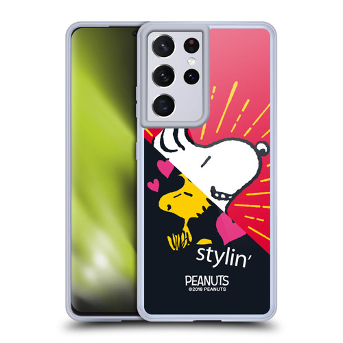 Peanuts Halfs And Laughs Snoopy & Woodstock 2 Soft Gel Case for Samsung Galaxy S21 Ultra 5G & MagSafe