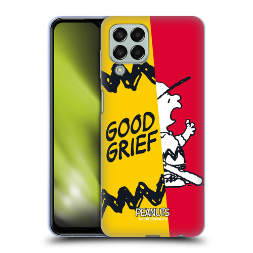 Peanuts Halfs And Laughs Charlie Good Grief Soft Gel Case for Samsung Galaxy M33 (2022)