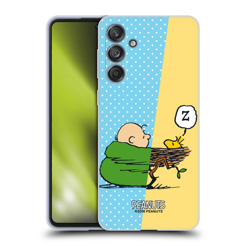 Peanuts Halfs And Laughs Charlie & Woodstock Nap Soft Gel Case for Samsung Galaxy M55 5G