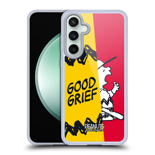 Peanuts Halfs And Laughs Charlie Good Grief Soft Gel Case for Samsung Galaxy S23 FE 5G & MagSafe