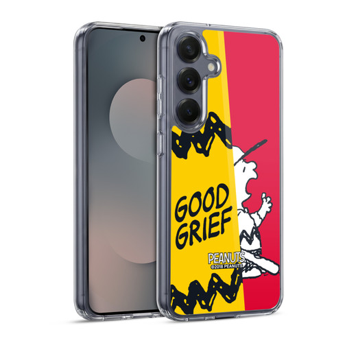Peanuts Halfs And Laughs Charlie Good Grief Soft Gel Case for Samsung Galaxy S25 & MagSafe