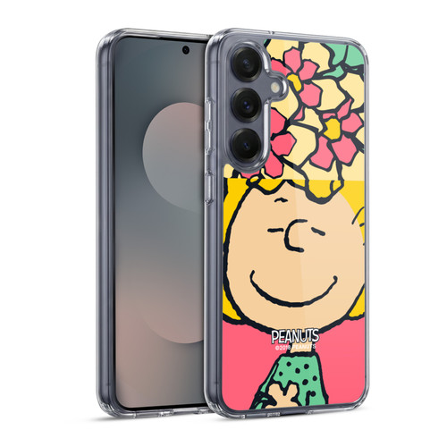 Peanuts Halfs And Laughs Sally Flowers Soft Gel Case for Samsung Galaxy S25 & MagSafe