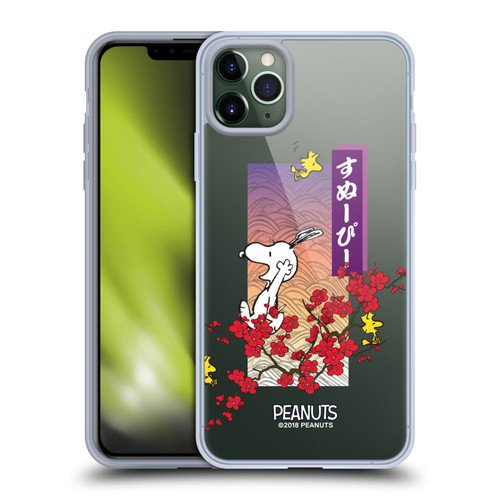 Peanuts Oriental Snoopy Cherry Blossoms 2 Soft Gel Case for Apple iPhone 11 Pro Max & MagSafe
