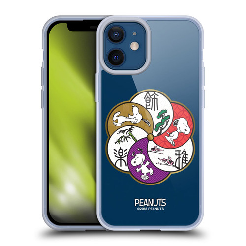 Peanuts Oriental Snoopy Badges Soft Gel Case for Apple iPhone 12 Mini & MagSafe