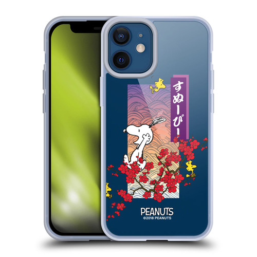 Peanuts Oriental Snoopy Cherry Blossoms 2 Soft Gel Case for Apple iPhone 12 Mini & MagSafe