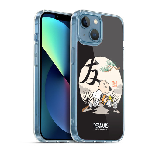Peanuts Oriental Snoopy Charlie Brown Soft Gel Case for Apple iPhone 13 Mini & MagSafe