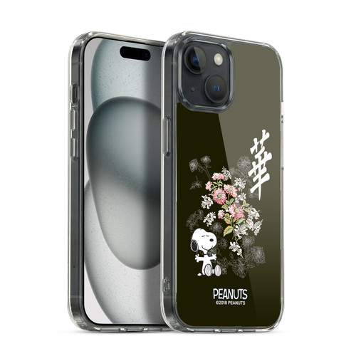 Peanuts Oriental Snoopy Floral Soft Gel Case for Apple iPhone 15 & MagSafe