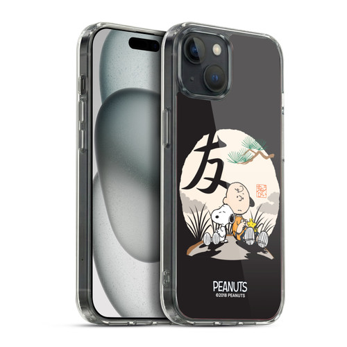 Peanuts Oriental Snoopy Charlie Brown Soft Gel Case for Apple iPhone 15 Plus & MagSafe