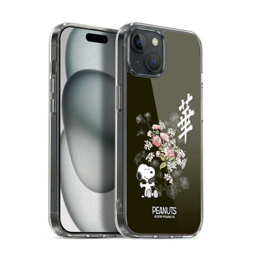 Peanuts Oriental Snoopy Floral Soft Gel Case for Apple iPhone 15 Plus & MagSafe