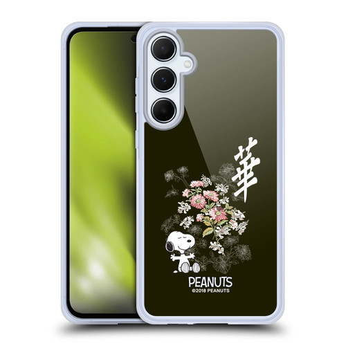 Peanuts Oriental Snoopy Floral Soft Gel Case for Samsung Galaxy A55 5G