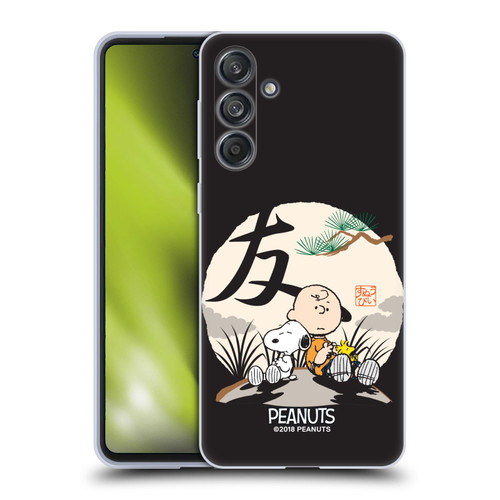 Peanuts Oriental Snoopy Charlie Brown Soft Gel Case for Samsung Galaxy M55 5G
