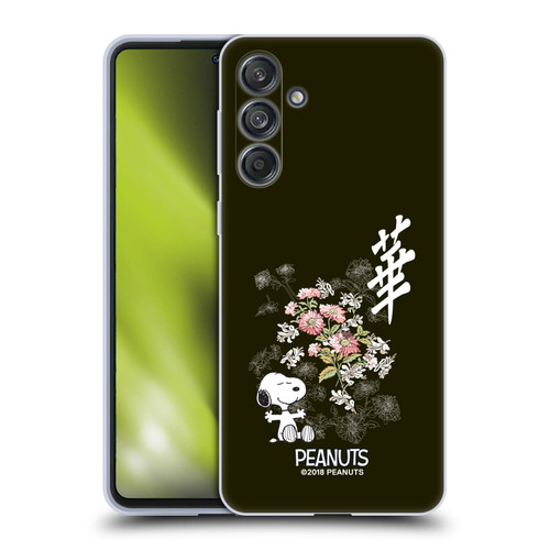 Peanuts Oriental Snoopy Floral Soft Gel Case for Samsung Galaxy M55 5G