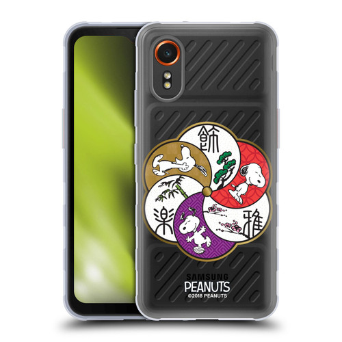 Peanuts Oriental Snoopy Badges Soft Gel Case for Samsung Galaxy Xcover7 5G